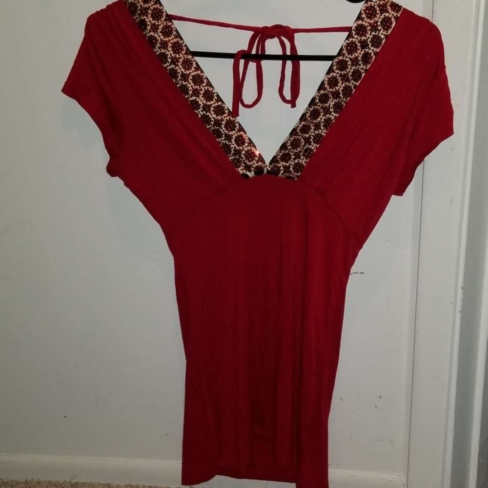Red dressy blouse